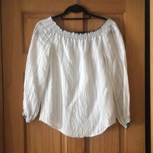 White and black stripped shirt